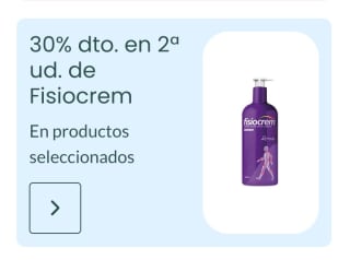 -30% de Descuento en la Segunda Unidad de Fisiocrem