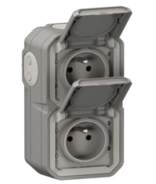 Prise Etanche Legrand Double IP55 avec Terre Plexo à 12,99€