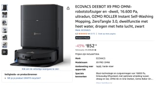 ECOVACS - DEEBOT X9 PRO OMNI BLACK voor 852,13 euro