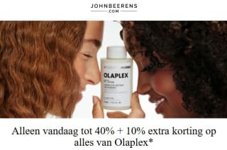 Tot 40% + 10% extra korting op alles van Olaplex bij John Beerens