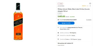Whisky Johnnie Walker 12 Años $485 | Oferta Walmart
