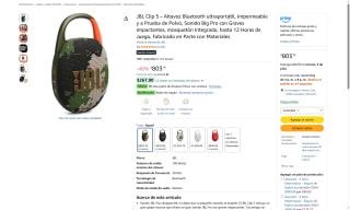 JBL Clip 5 Altavoz Bluetooth por $804 | Oferta Amazon