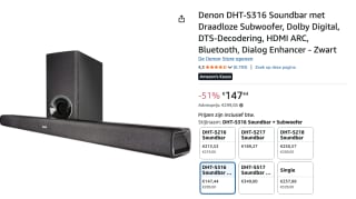 Denon - DHT-S316 - TV Soundbar met Dolby Audio voor €147,44 bij Amazon