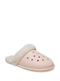 Crocs Classic Fuzz Scuff Slippers in Brown for £22