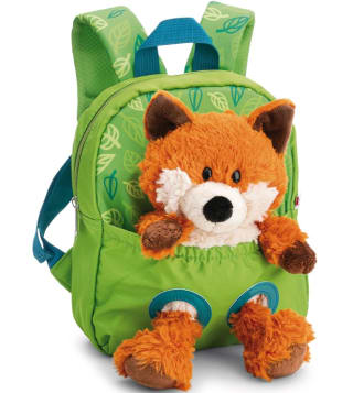 NICI 62692 - Mochila con Peluche, 21 x 26 cm, Zorro de 25 cm, Verde por 7.50€