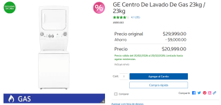 Centro Lavado GE 23kg por $16,999 | Oferta Costco (Banamex)