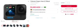 GoPro Hero12 Black por $3,699 | Oferta Sears