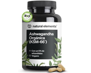 Ashwagandha KSM-66 ecológica Suplemento herbal de 180 cápsulas por 17,95€
