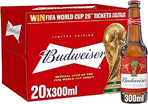 Budweiser 20 x 300ml Beer Bottles for £9.99 at Amazon