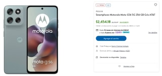 Motorola Moto G56 5G 256 GB por $2,454 en Sam's Club