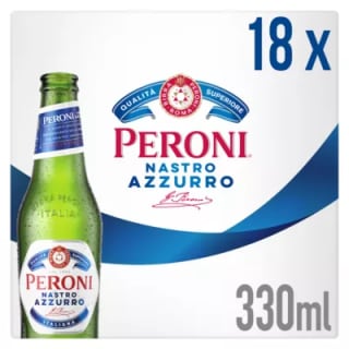 Peroni Nastro Azzurro Italian Lager Beer 18 x 330ml Bottles