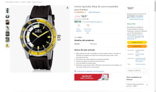 Reloj Invicta Specialty por $563 | Oferta Amazon