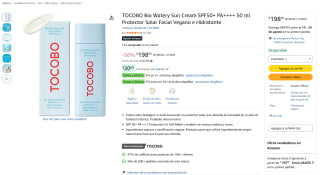 TOCOBO Bio Watery Sun Cream SPF50+ por $198 | Oferta Amazon