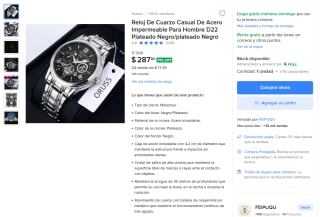 Reloj de Cuarzo Hombre 4.2cm por $288 | Oferta Mercado Libre