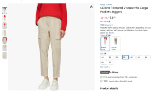 s.Oliver dames cargo jogging voor €14,85 bij Amazon DE