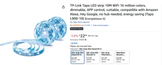 TP-Link Tapo L900-10 Smart Wi-Fi Light Strip (2x 5meter) voor €22,90 bij Amazon