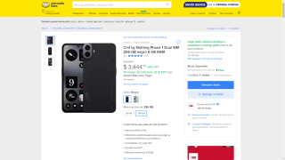 Nothing Phone 1 256GB por $3,100 | Mercado Libre (OXXO)