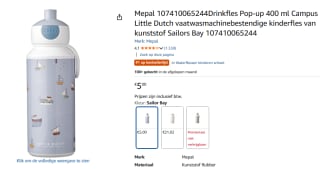 Mepal Forest Friends drinkfles pop-up campus 400ml voor €5 bij Amazon