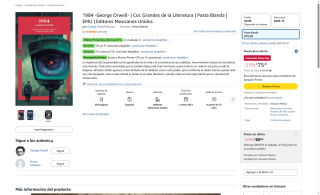 Libro 1984 de George Orwell por $75 | Amazon
