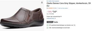 Clarks Dames Cora Giny slipper voor €14,98 bij Amazon