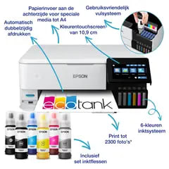 Epson EcoTank Photo ET-8500 all-in-one A4 inkjetprinter voor €348,52 bij Joybuy