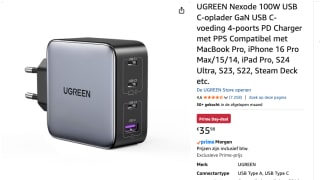 UGREEN Nexode 100W 5-Port Oplader voor €35,98 bij Amazon