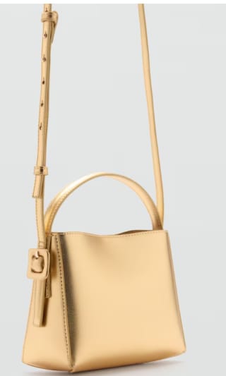 Bolso mini shopper metalizado por 13.99€