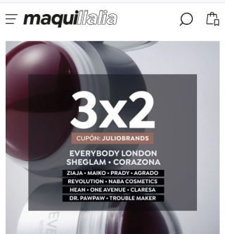 3×2 en Multimarcas desde Maquillalia.