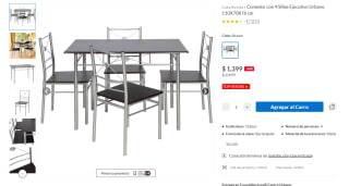 Comedor con 4 Sillas Ejecutivo Urbano por $1,399 | Sodimac