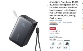 Anker Nano (45W) 10.000 mAh Powerbank voor €37,99 bij Amazon