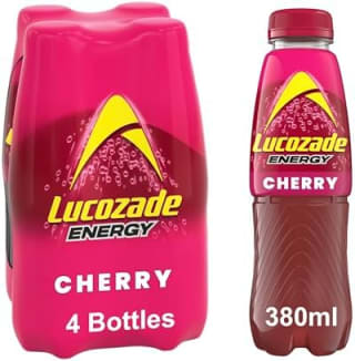 Lucozade Energy Cherry 380ml (pack of 4) for £3.24 at Amazon