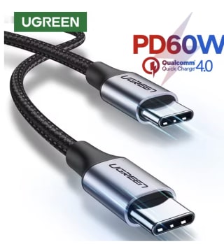 UGREEN Cable USB C 1m Carga Rápida 60W/100W por 1,69€
