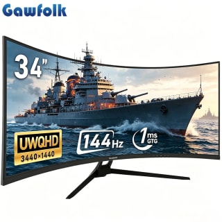 Gawfolk 34 Inch Ultrawide 3440×1440 144Hz curved monitor for £127.99 at AliExpress