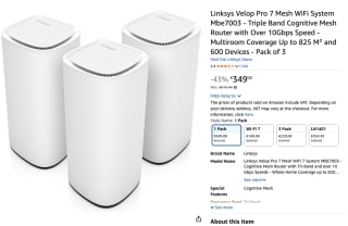 3-Pack Linksys MBE7003 Velop Pro 7 - Mesh WiFi voor €349 bij Amazon
