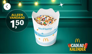 1 Mc Flurry voor €1,50 bij MCDonalds
