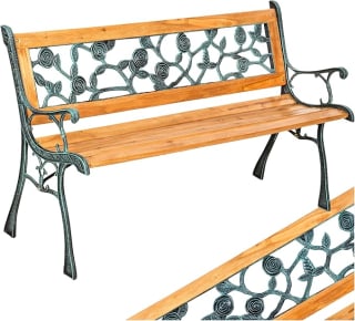 tectake Banco de Jardín Exterior Resistente y Estable por 48.87€