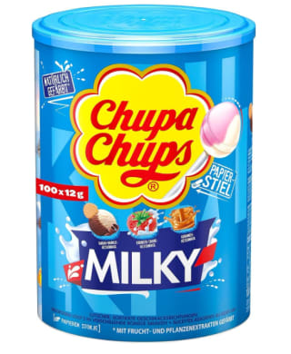 Boite Tubo de 100 Sucettes Chupa Chups à 12,64€
