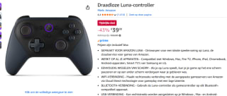 Draadloze Luna-controller voor €39,99 bij Amazon
