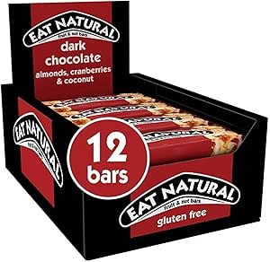 Eat Natural Gluten Free Cereal Bars - Cranberries, Almonds, Coconut and Dark Chocolat