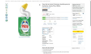 Pato Gel Acción Profunda 500mL Pino por $30 | Amazon