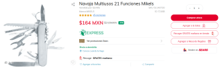 Navaja Multiusos 21 Funciones Mikels por $164 | Sears