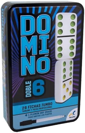 Novelty Corp. Domino Doble 6 (28 fichas jumbo) por $90.30 en Amazon