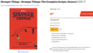 Stranger Things: The Complete Scripts, Season 1 voor €1,99 bij Bol