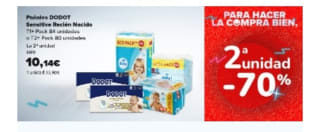 Segunda Unidad al -70% en Pañales en Carrefour.