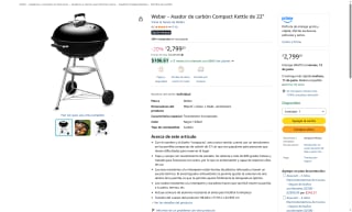 Asador Weber 22" por $2,799 | Oferta Amazon