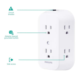 Philips Multicontacto de Pared SPS1460WA/37 (6 salidas) por $205 en Amazon