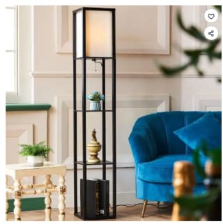Lampadaire salon sur pied en bois 3 étagères de Stockage à 29,99€