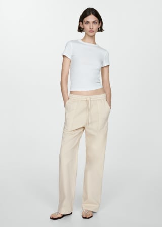 Pantalón algodón cintura elástica para Mujer por 7.99€