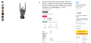Kit LEGO Icons Casco de Sauron 538pz por $1,358 | Oferta Amazon