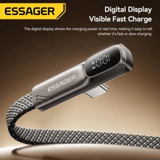 Cable USB tipo C Essager 7A con pantalla digital 2m por $63 en AliExpress
